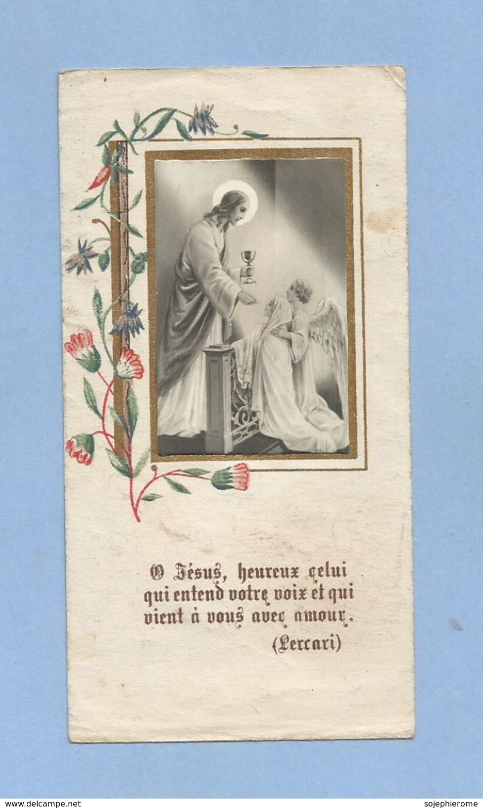 Laigle L'Aigle (61) Marie-Thérèse Méry église St-Martin 12/06/1955 Souvenir De Communion 2 Scans Lercari - Communion