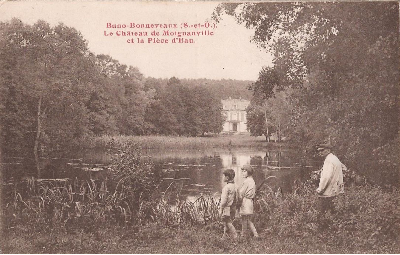 (Essonne) Buno-Bonnevaux, Environs D'Etampes - 91 - Le Château De Moignanville Et La Pièce D'Eau (animée) - Other & Unclassified