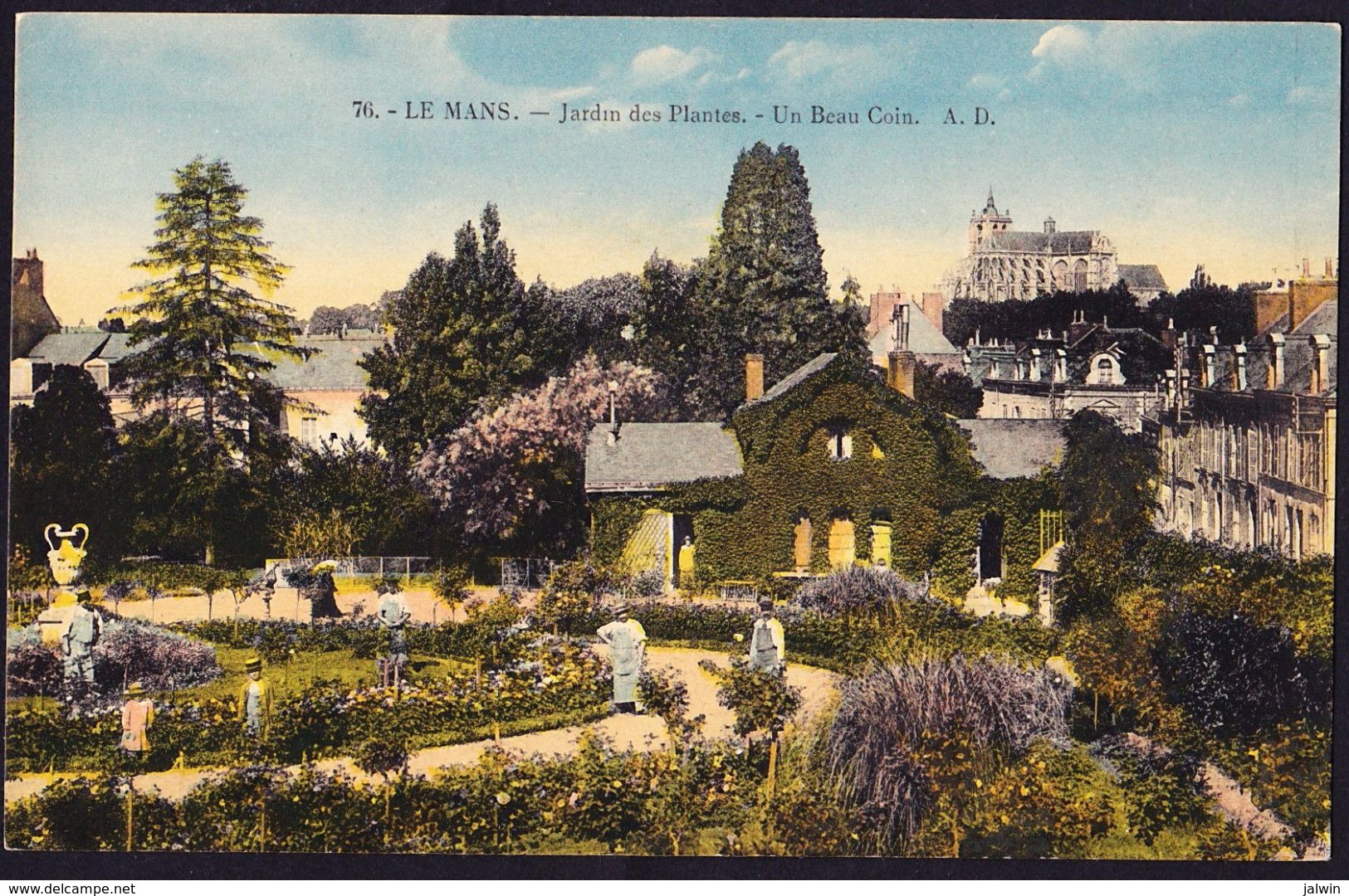 CPA - LE MANS (72 - SARTHE) - JARDIN DES PLANTES, UN BEAU COIN (N° 76) - ANIMEE - Le Mans