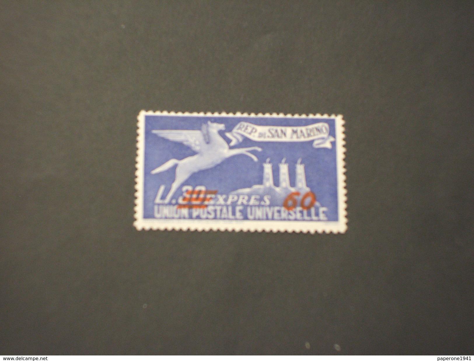 SAN MARINO - ESPRESSI - 1947/8 CAVALLO ALATO L. 60 Su 30 - NUOVO(++) - Francobolli Per Espresso