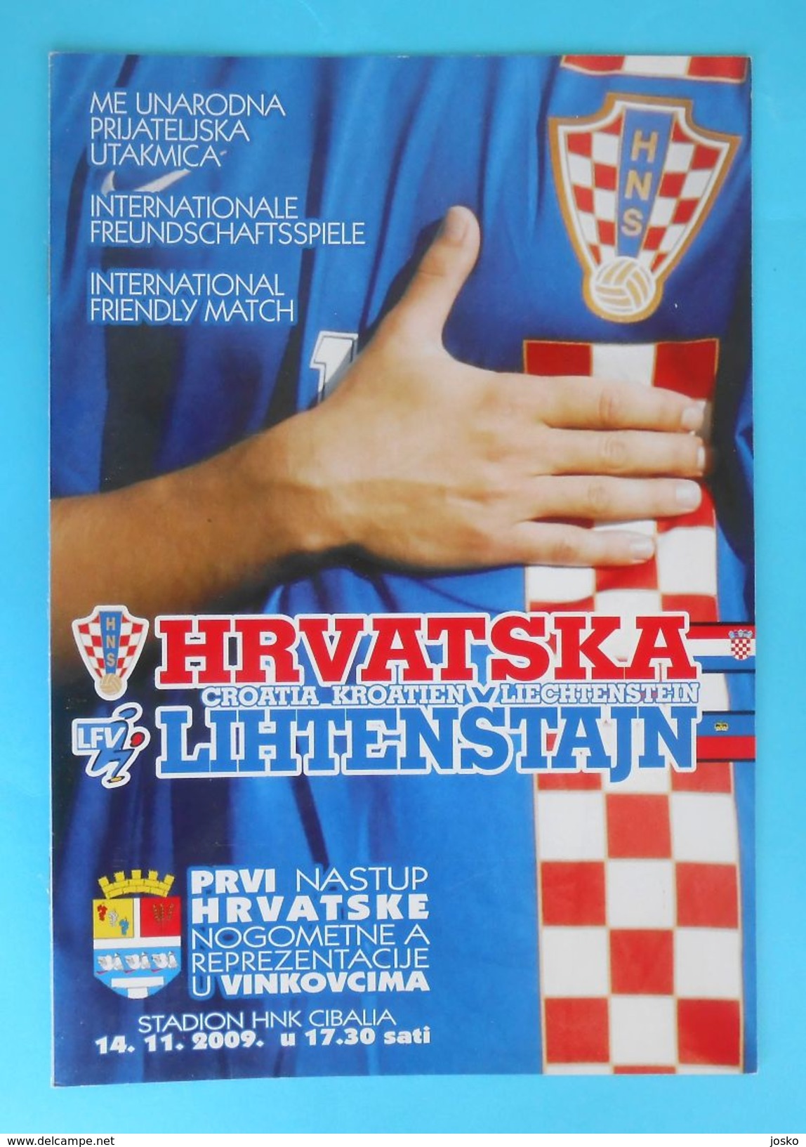 CROATIA V LIECHTENSTEIN - 2009 Intern. Football Match Programme * Soccer Fussball Programm Programma Programa Kroatien - Livres