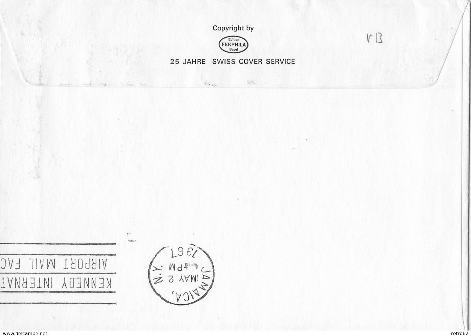 20 JAHRE NORDATLANTIKVERKEHR DER SWISSAIR 1967 &rarr; R-Brief Genève-Thayngen - Erst- U. Sonderflugbriefe