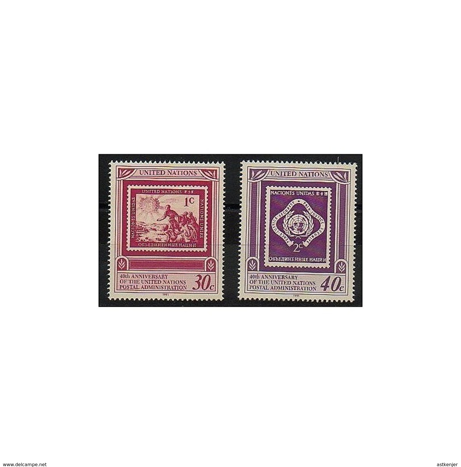 COLLECTION COMPLETE TIMBRES NATIONS UNIES (NEW YORK) DE 1951 A 2000 - Collezioni (in Album)