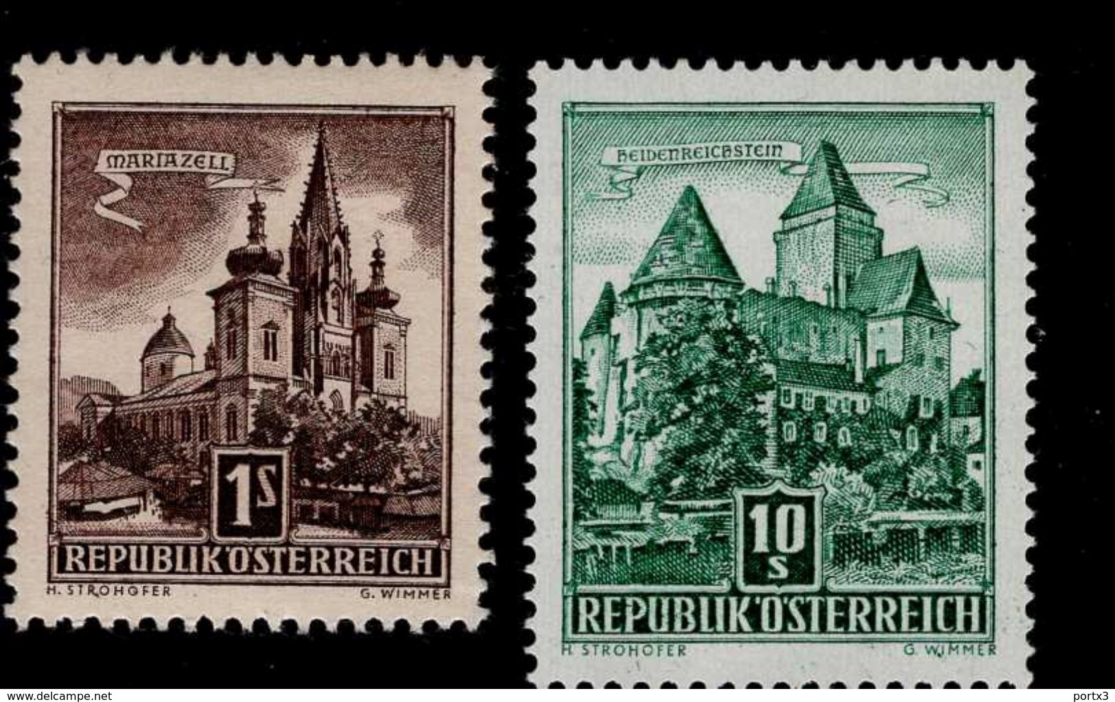 Österreich 1037 - 1038 Bauwerke MNH Postfrisch ** - Ungebraucht