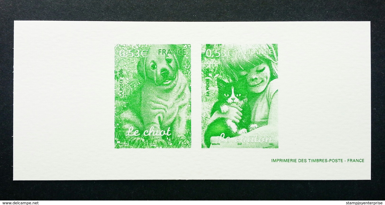 France Young Animals 2006 Children Pets Dog Cat (Imperf Proof) MNH *rare - Ongebruikt