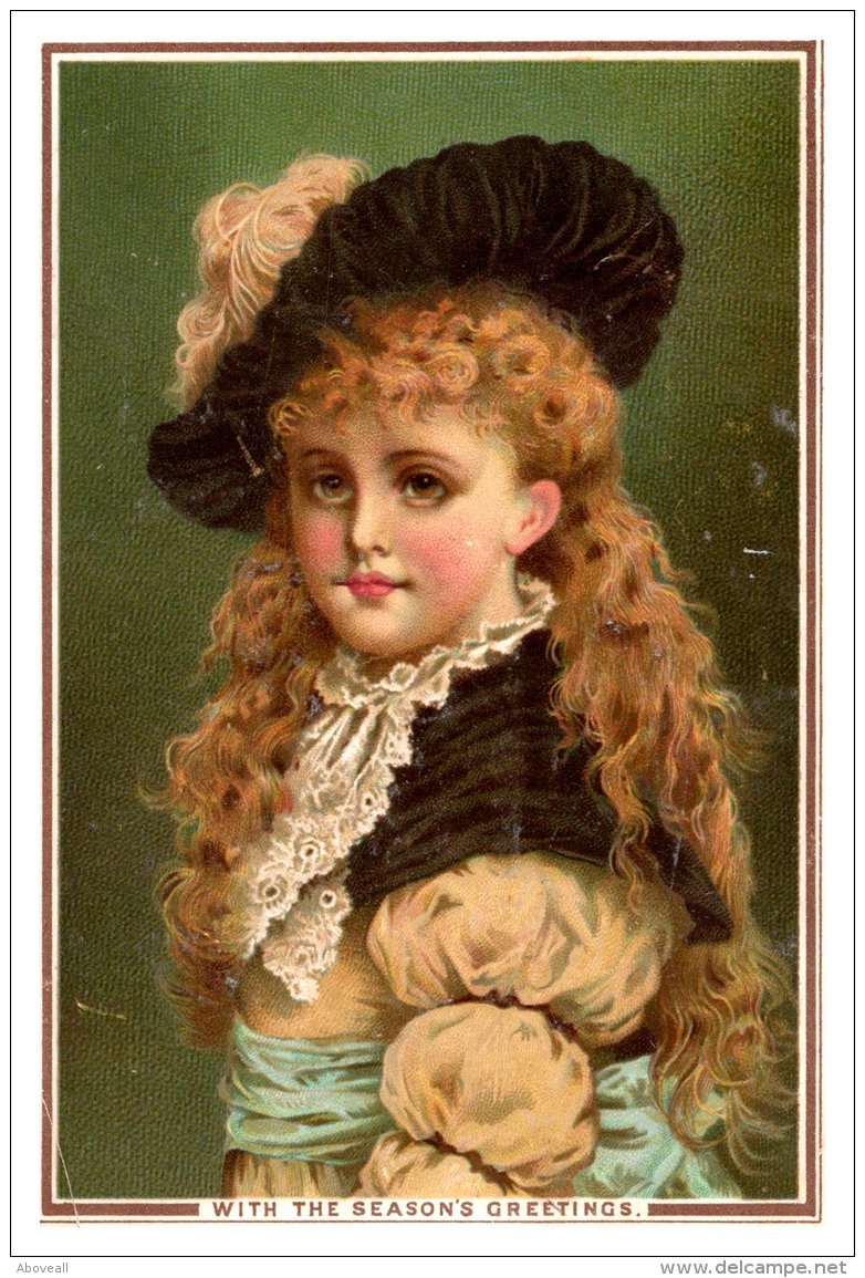 8743   Beautiful Girl Dreesed  Victorian Trade Card - Other & Unclassified