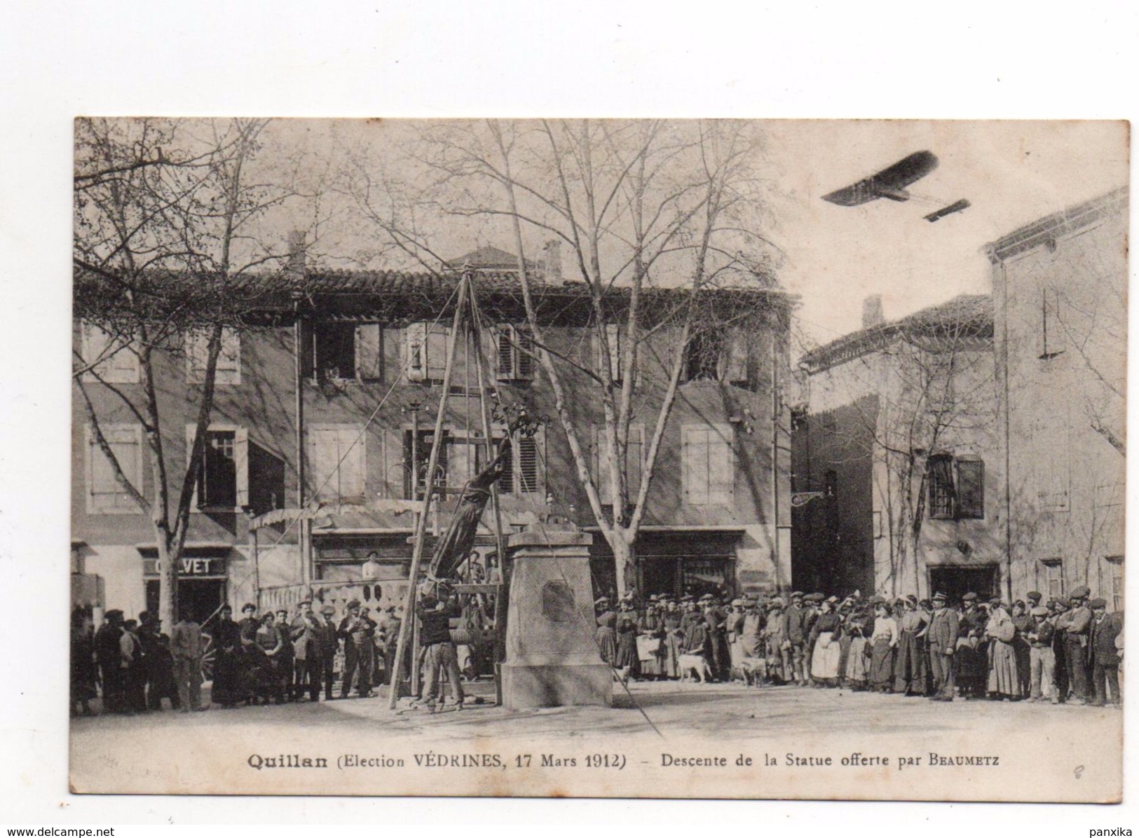 Quillan.  Descente De La Statue Offerte Par Beaumetz. - Autres & Non Classés