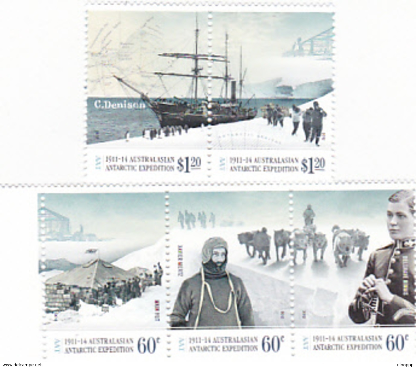 Australian Antarctic Territory  ASC 199-203 2012 Antarctic Expedition II Arrival And Exploration MNH - Ungebraucht