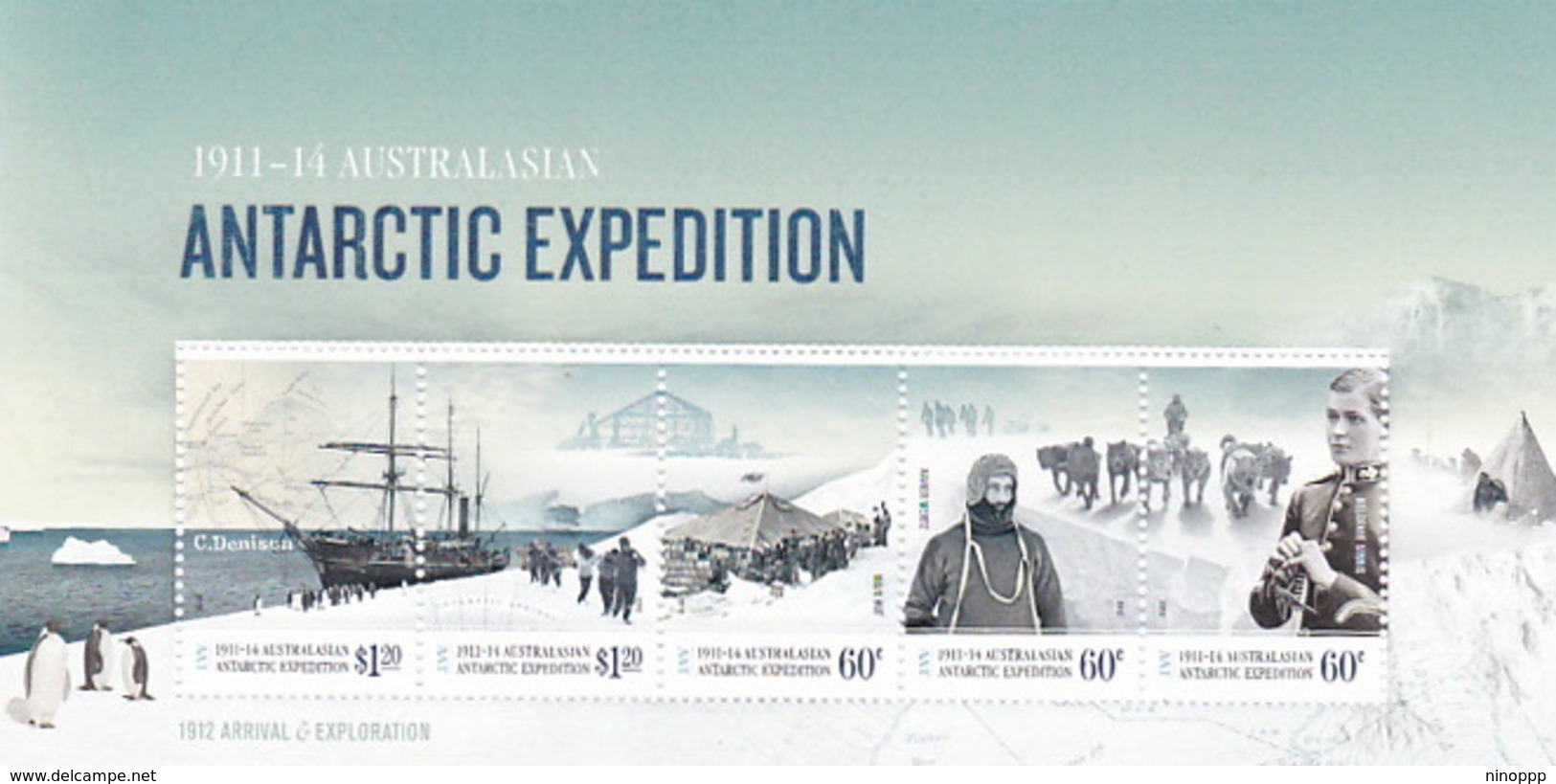 Australian Antarctic Territory  ASC 203MS 2012 Antarctic Expedition II Arrival And Exploration MIniature Sheet MNH - Unused Stamps