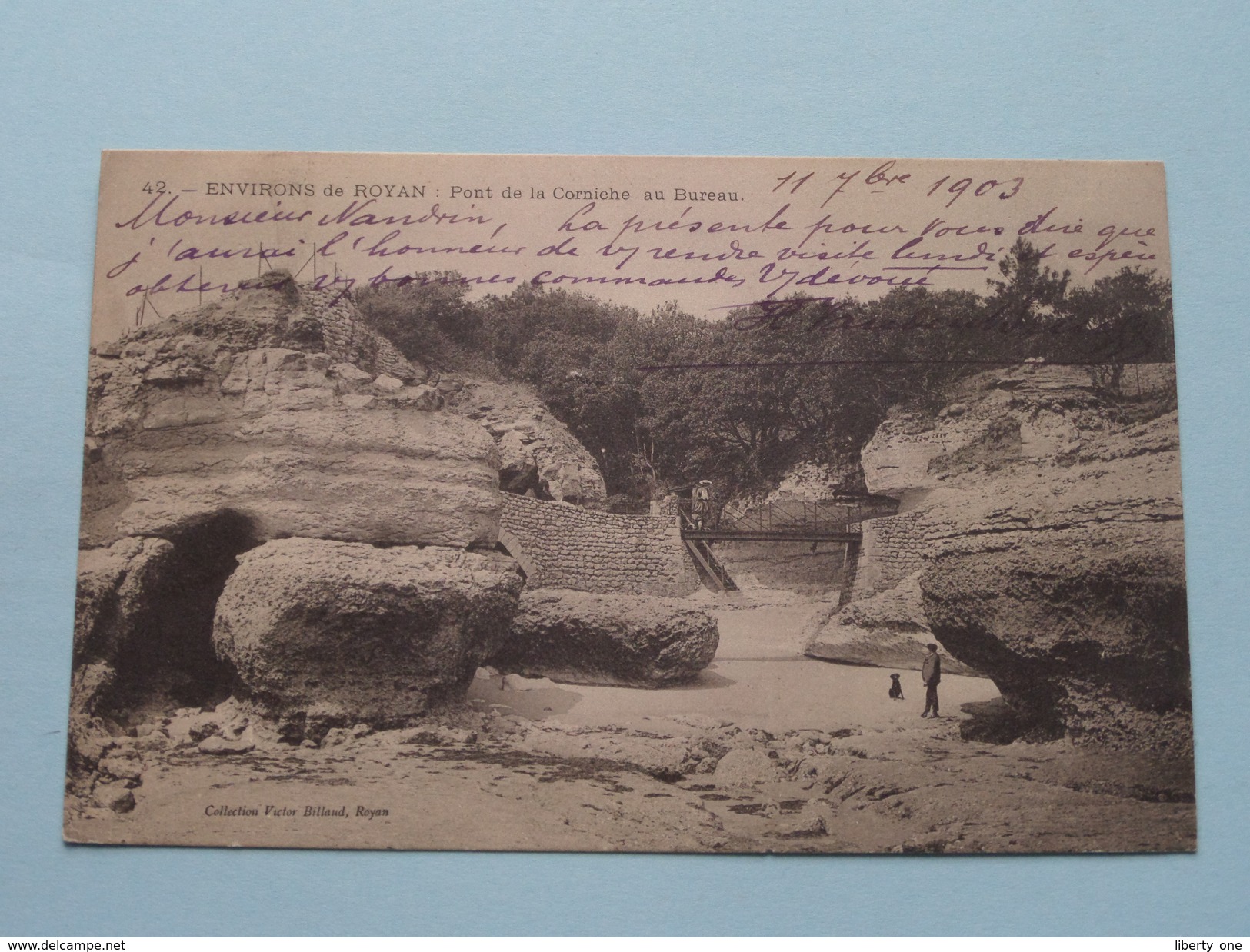 Environ De ROYAN : Pont De La Corniche Au Bureau ( Victor Billaud ) Anno 1903 ( Details Zie Foto´s ) ! - Royan