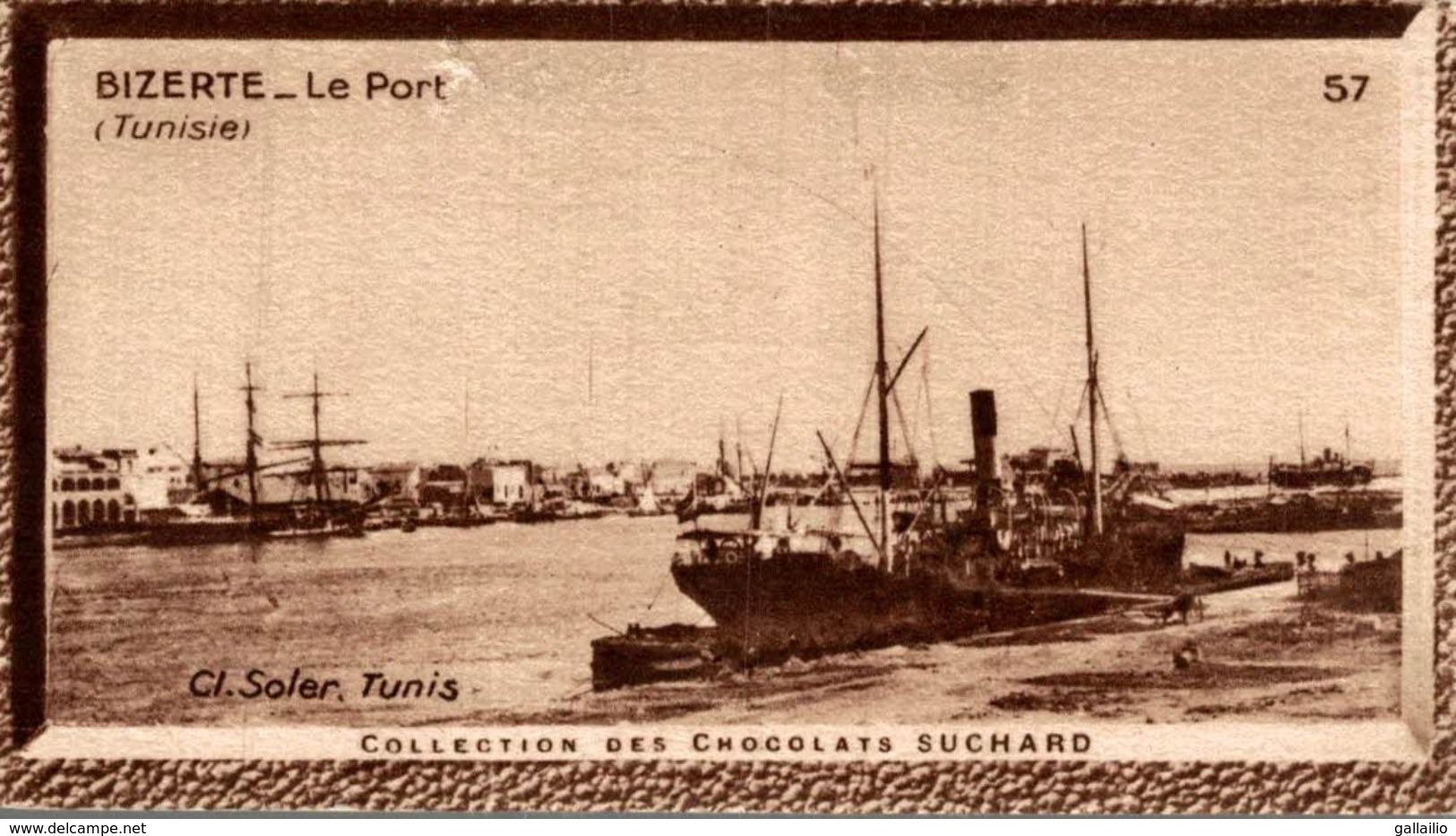 CHROMO IMAGE CHOCOLAT SUCHARD TUNISIE BIZERTE LE PORT - Suchard