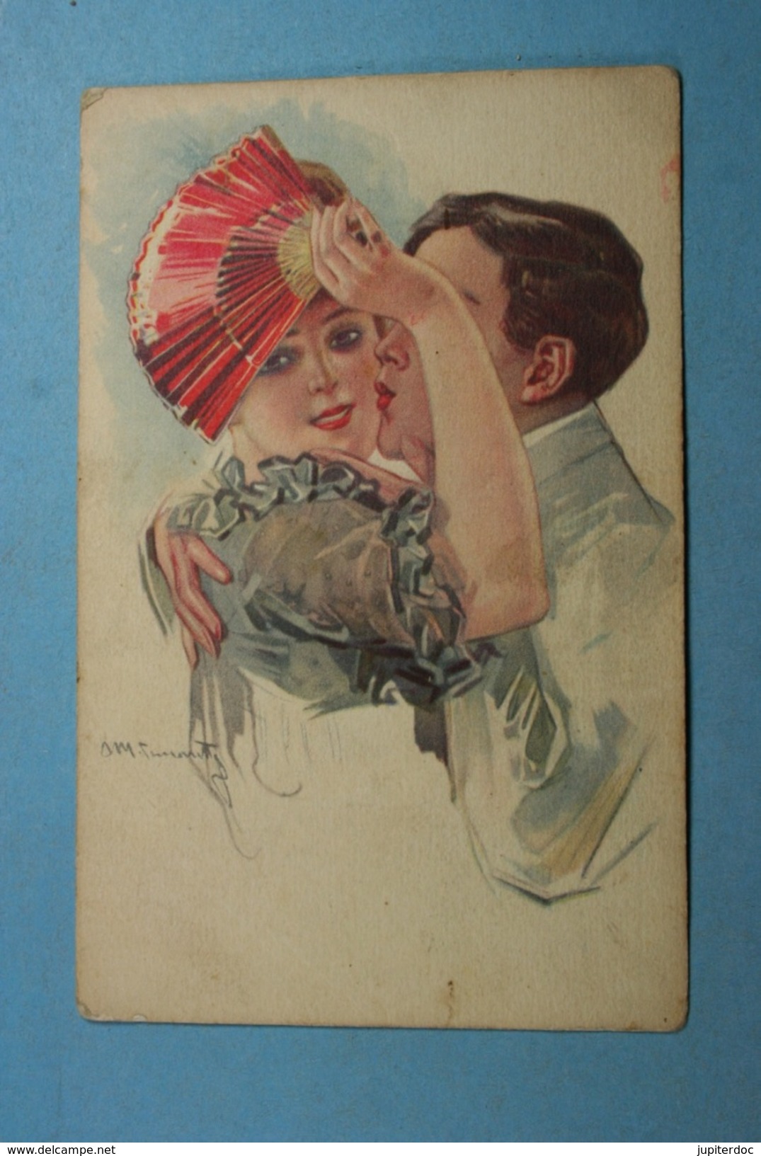 Illustration Couple Eventail - 1900-1949