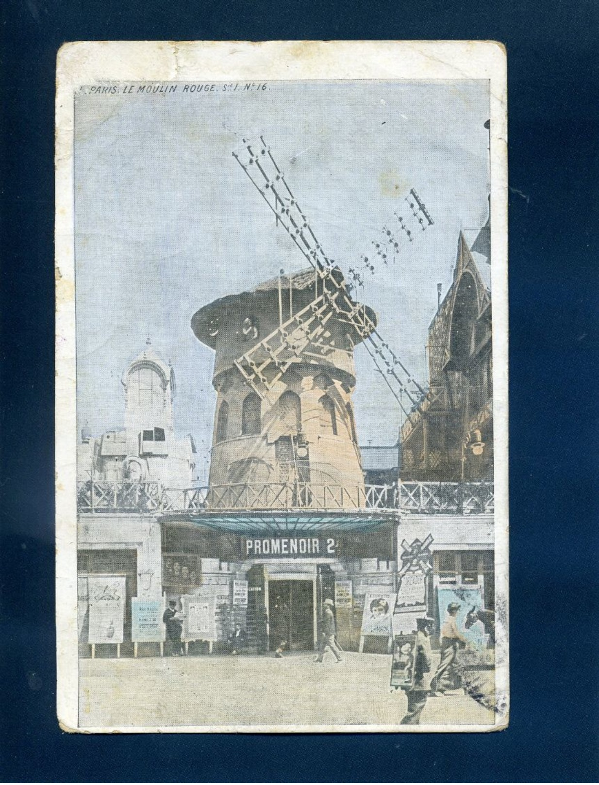 CP La Moulin Rouge Paris Promenoir 2 138 Semeuse 10c Levalois Perret 1908 St Martin D'Ollières Puy De Dôme - Other Monuments