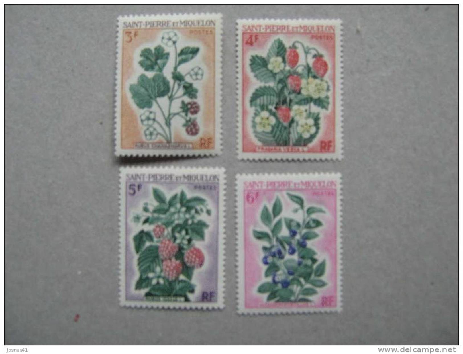 S P M    P 401/404 * *   FLEURS - Unused Stamps