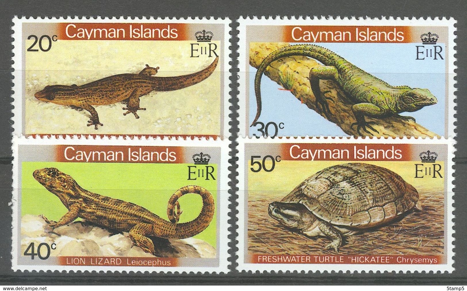 Cayman Islands 1981, Reptiles Lizards Mi.# 471-474, MNH / ** - Kaimaninseln