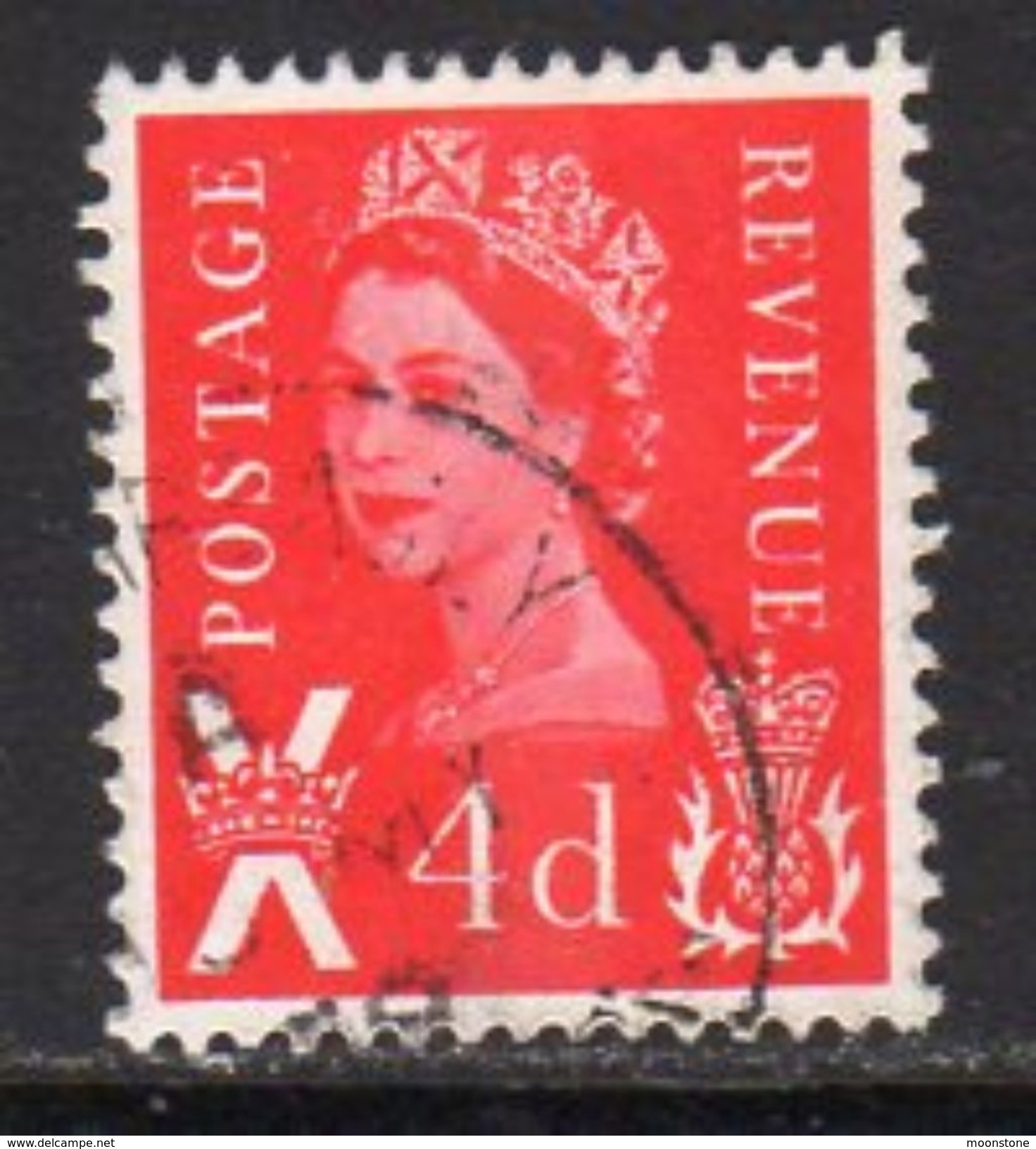 GB Scotland 1967-70 No Watermark 4d Vermilion Regional Wilding, Used, SG 10 - Scotland