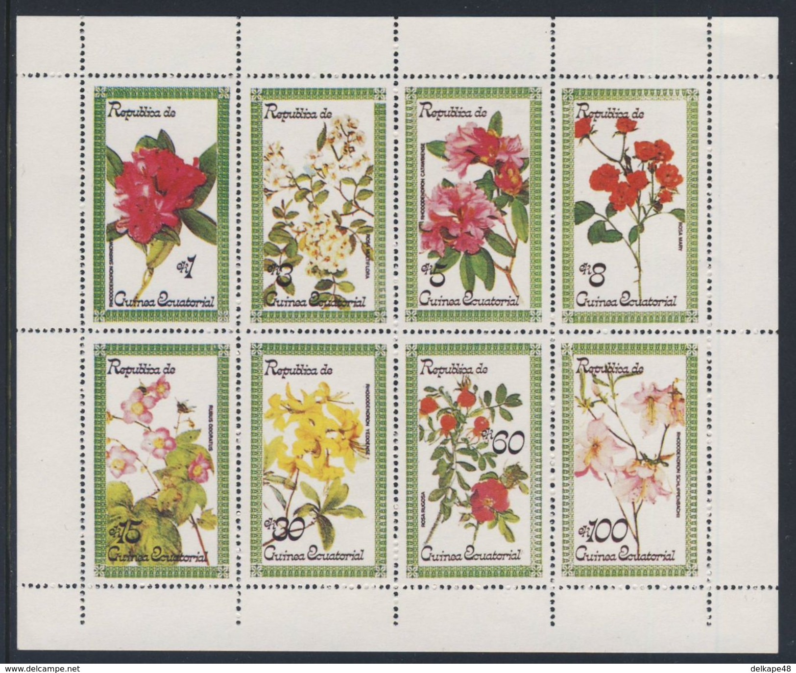Equatorial Guinea / Guinee Equatorial 1979 Mi 1565 / 72 ** Rosa + Rhododendron - Flowers / Blumen - Andere & Zonder Classificatie