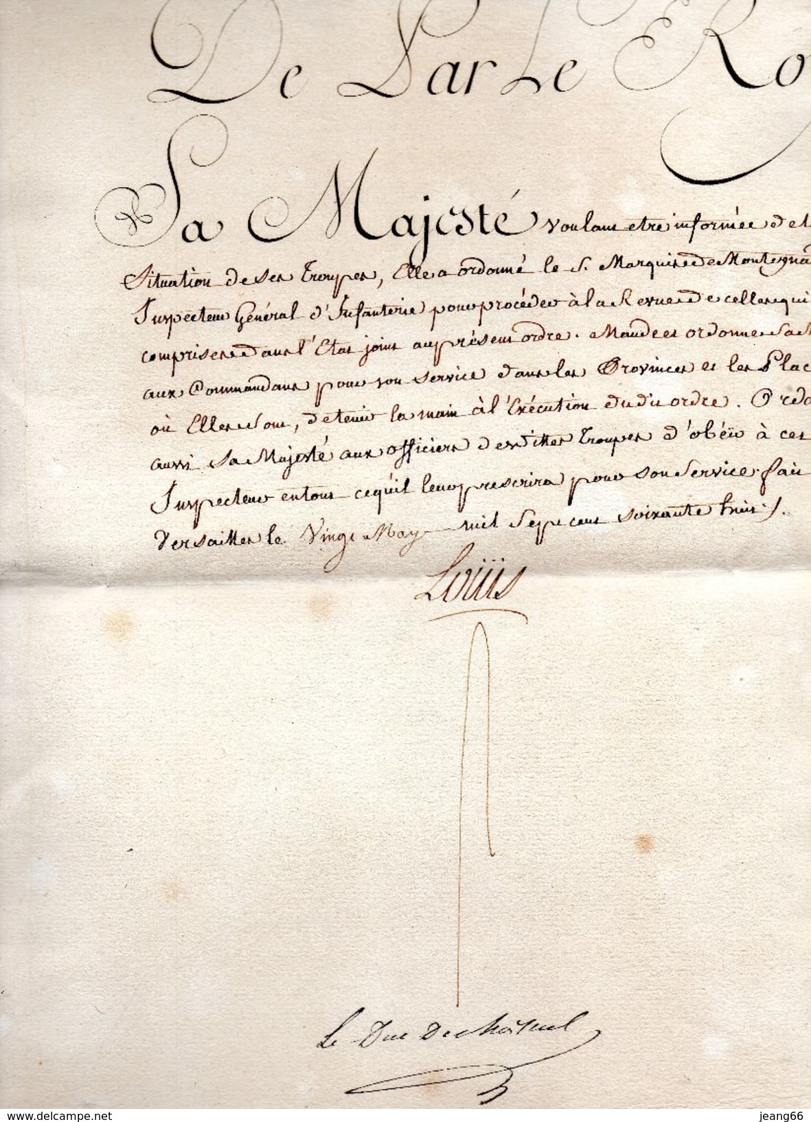 De Par Le Roy Louis XV (prix Baissé) - Documents Historiques