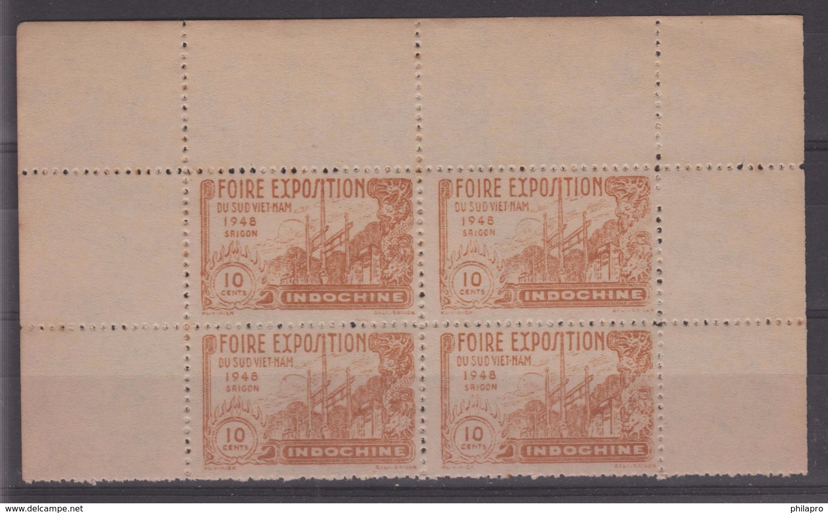 INDOCHINE  Label-vignette FOIRE EXPO SUD VIETNAM 1948 SAIGON  No Gum As Issued      Réf  H 503 - Other & Unclassified