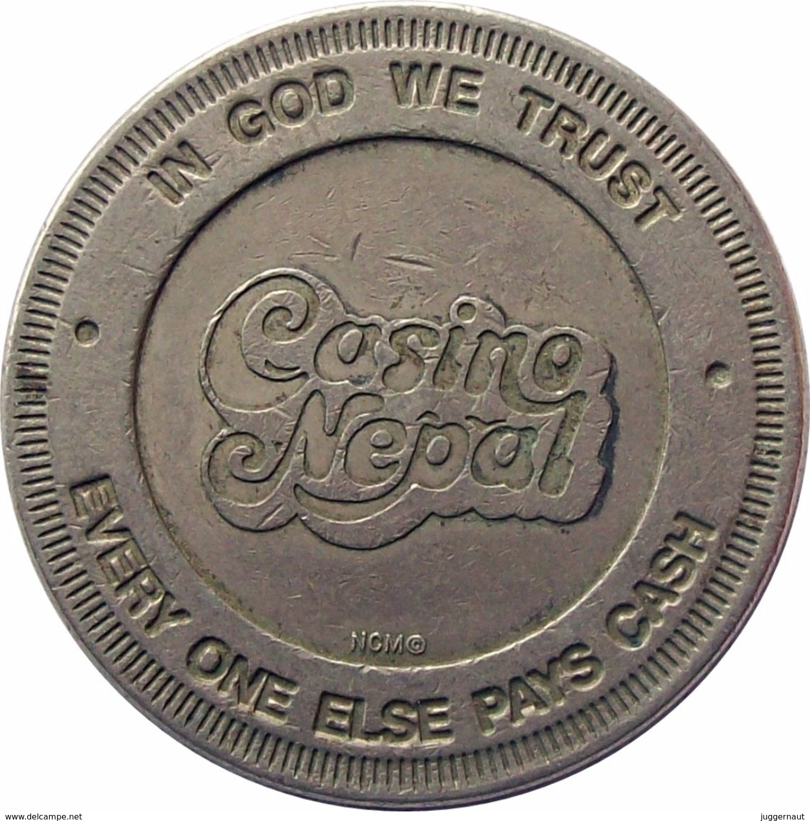 CASINO NEPAL GAME TOKEN COIN COPPER-NICKEL ND VERY FINE VF - Casino