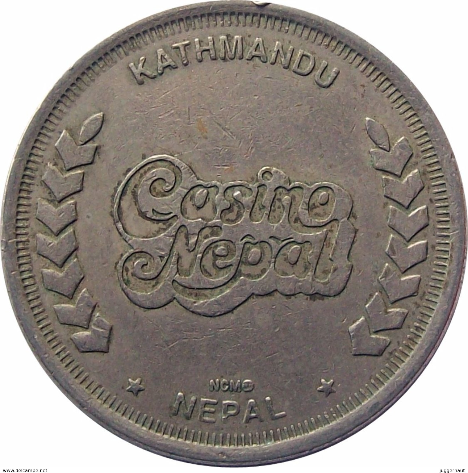 CASINO NEPAL GAME TOKEN COIN COPPER-NICKEL ND VERY FINE VF - Casino