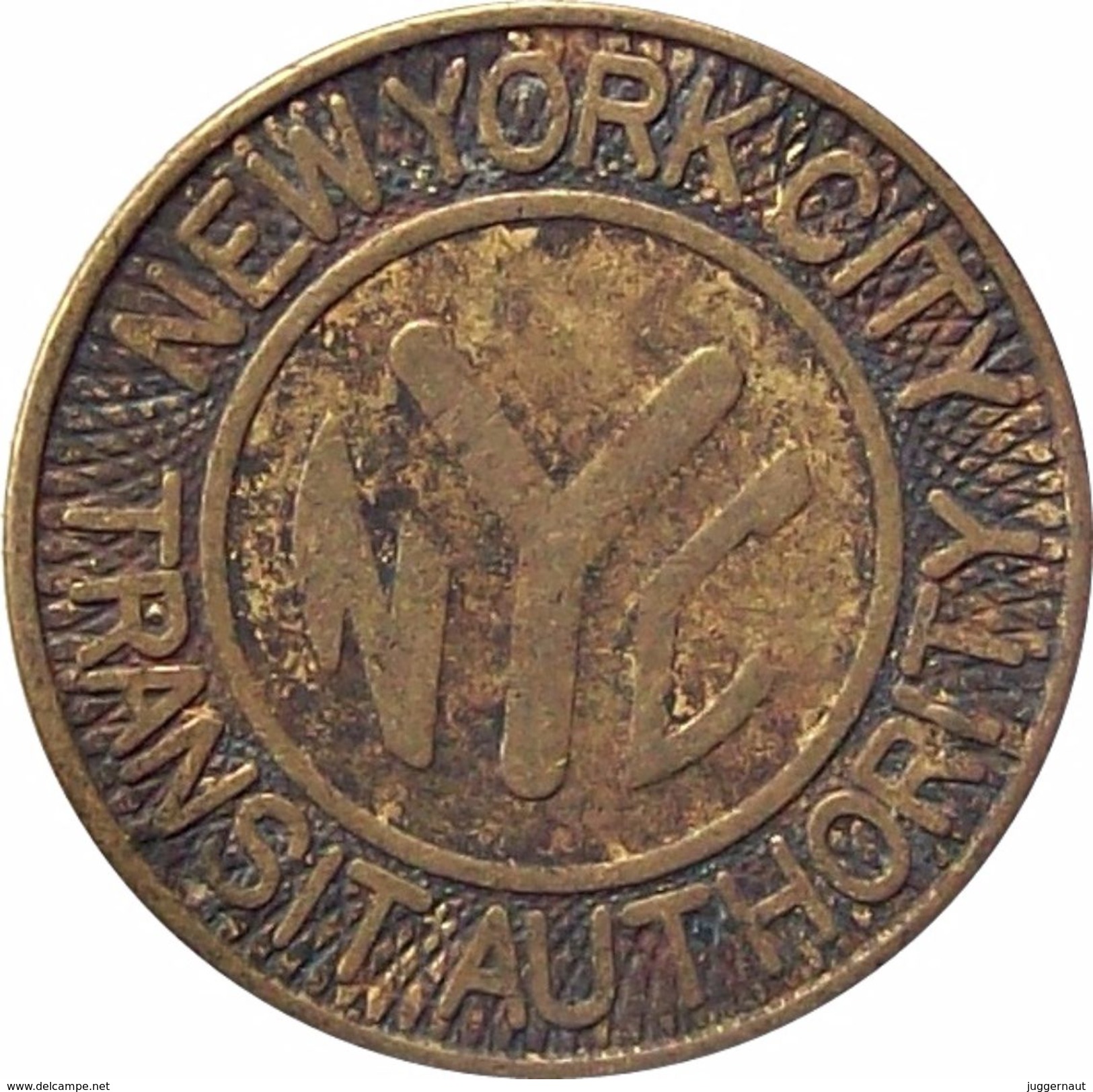 NEW YORK CITY TRANSIT TOKEN COIN BRASS ND VERY FINE VF - Other & Unclassified
