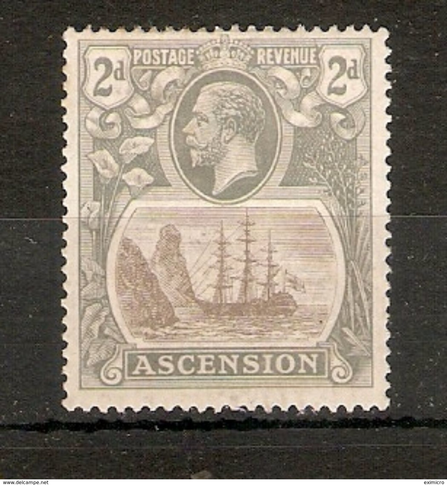 ASCENSION 1924 2d SG 13 MOUNTED MINT Cat £24 - Ascension