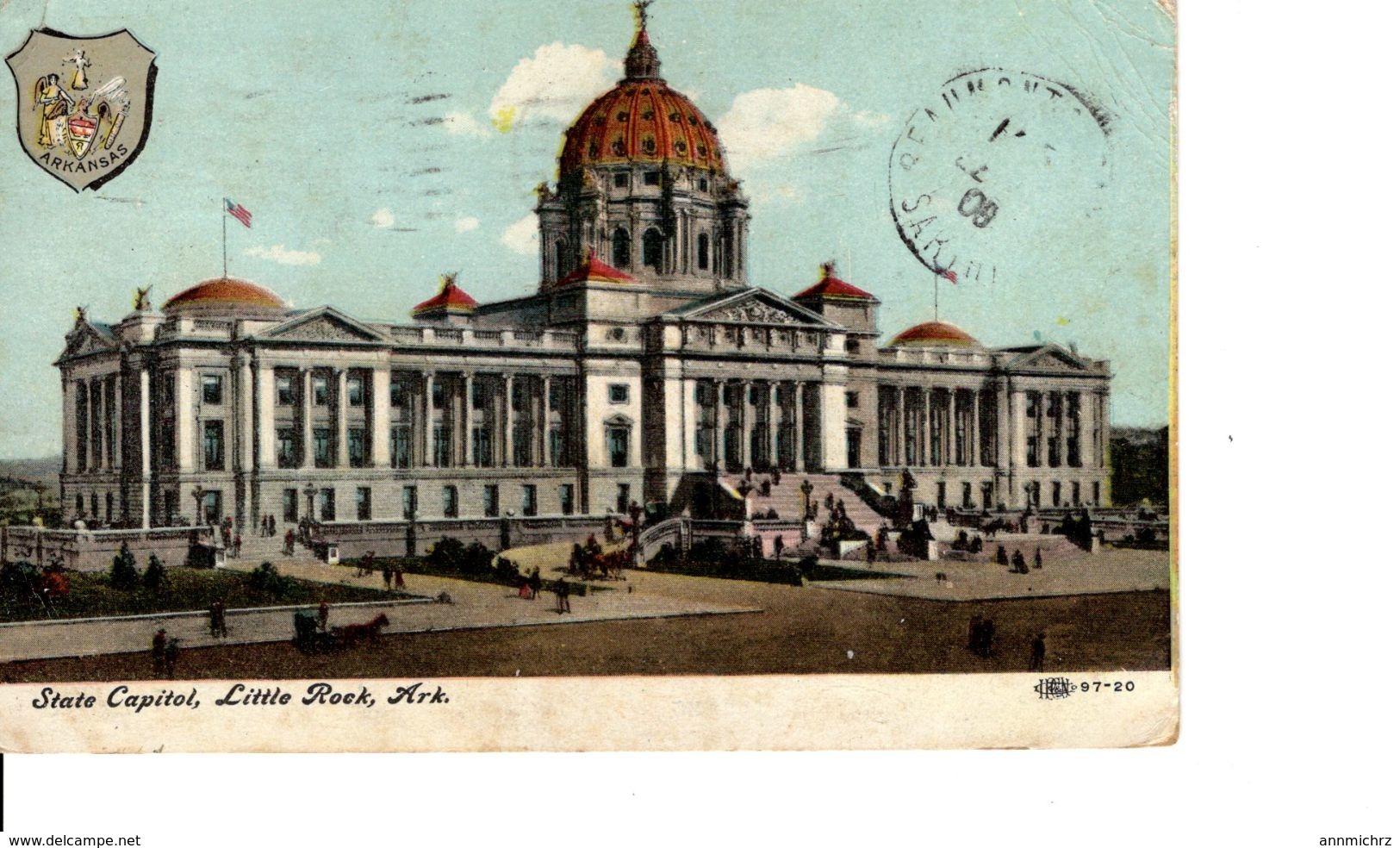 STATE CAPITOL LITTLE ROCK 1908 - Little Rock