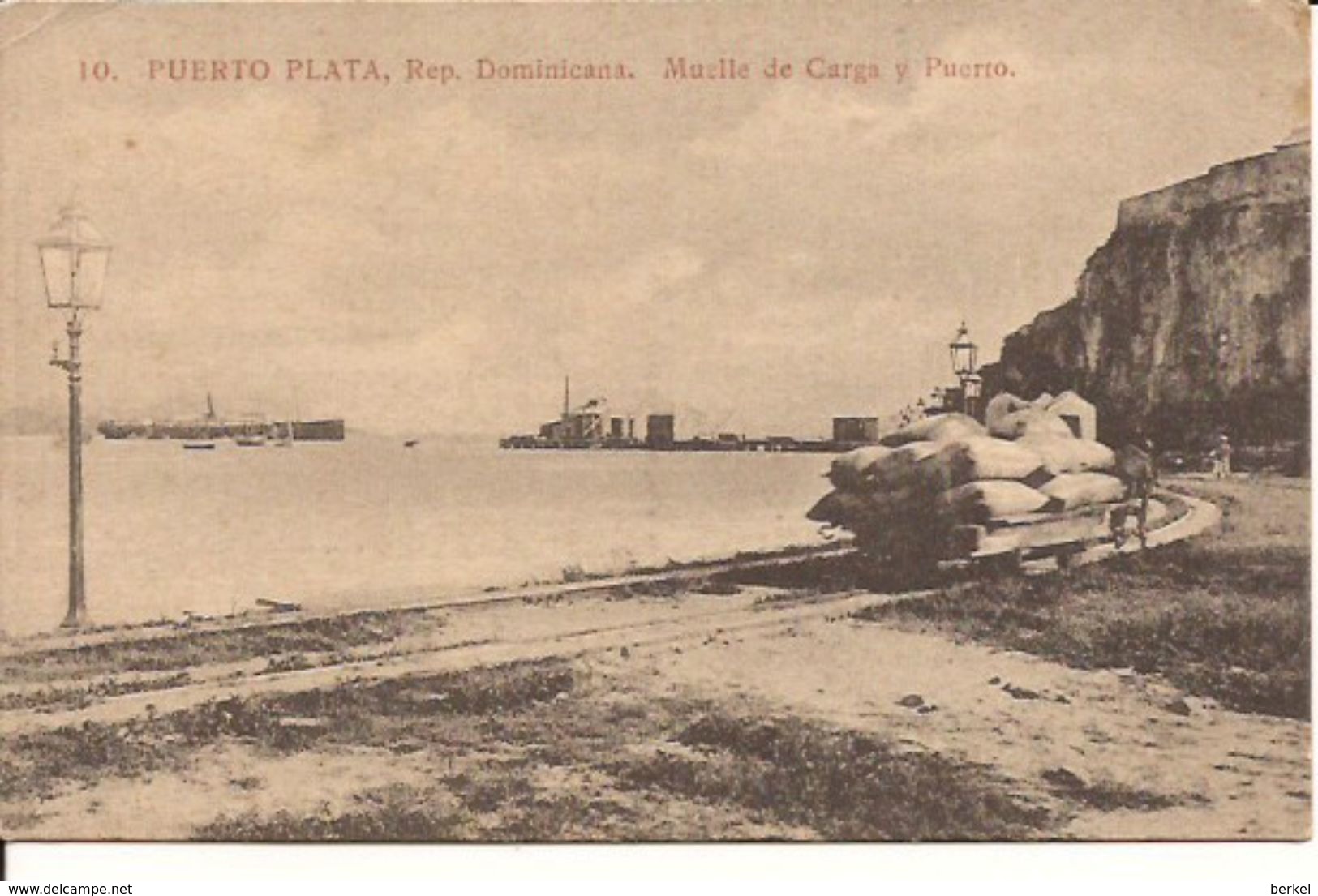 DOMINICANA  PUERTO PLATA MUELLE DE  CARGA Y  Puerto  +/-  1910 Not Posted 6/184 D4 - Dominicaanse Republiek