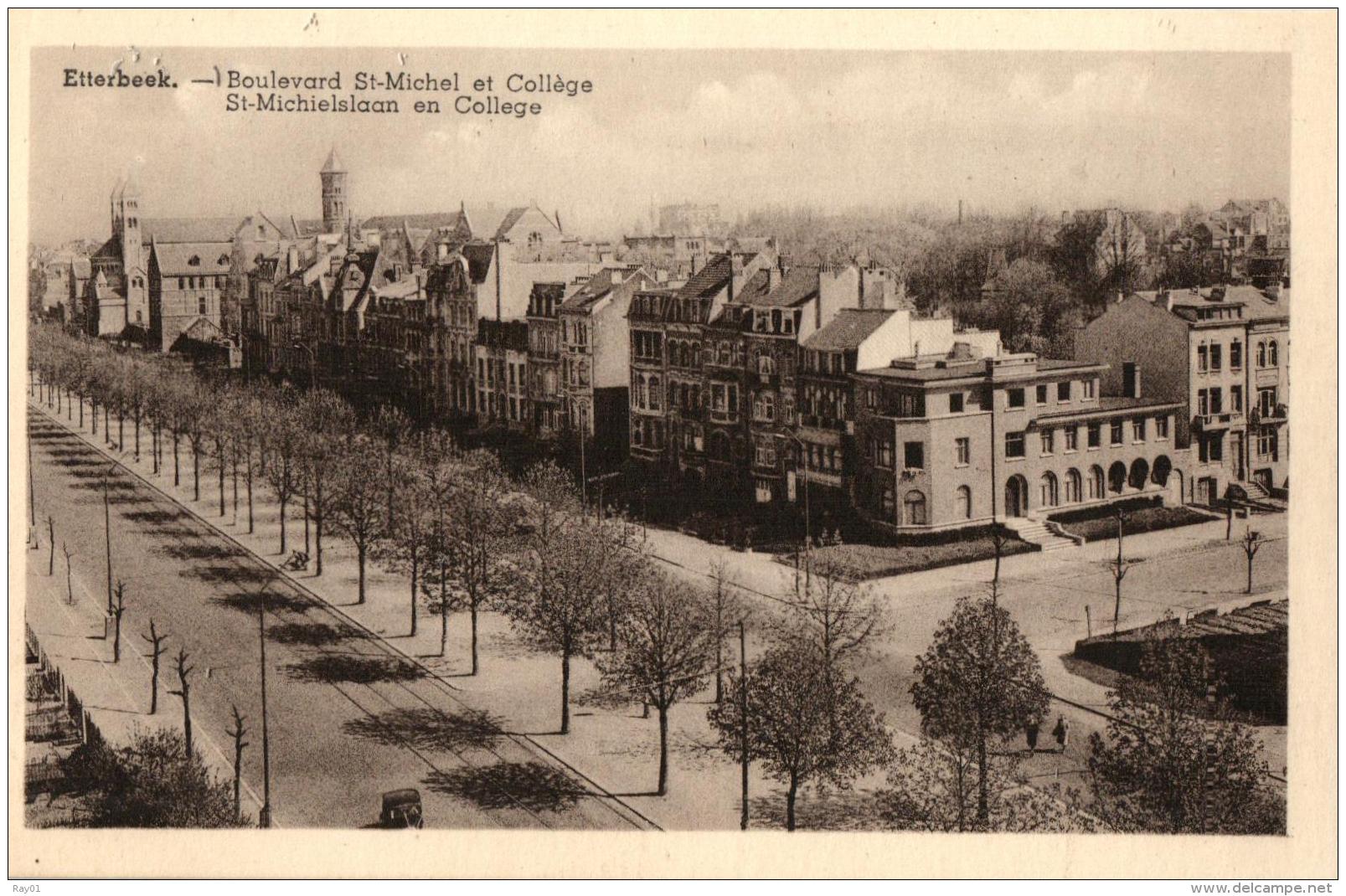 BELGIQUE - BRUXELLES - ETTERBEEK - Boulevard St-Michel Et Collège - St-Michielslaan En College. - Etterbeek