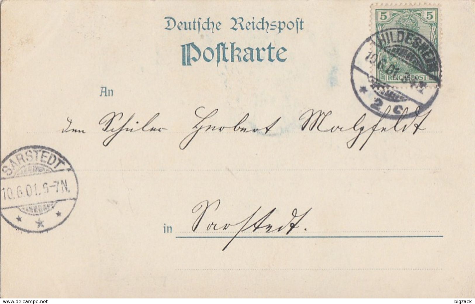 AK Festgruss Von Der Enthüllungsfeier In Hildesheim Am 15.10.1900 Gelaufen - Hildesheim