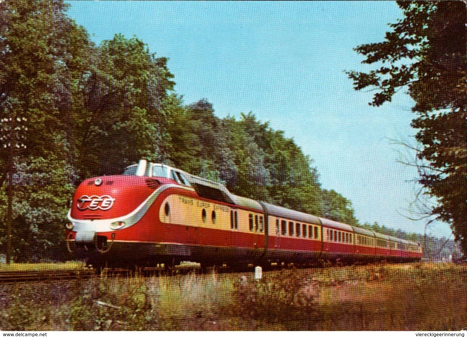 ! Alte Ansichtskarte TEE Trans Europa Express, Eisenbahn, Railway, Zug, Bundesbahn - Treinen