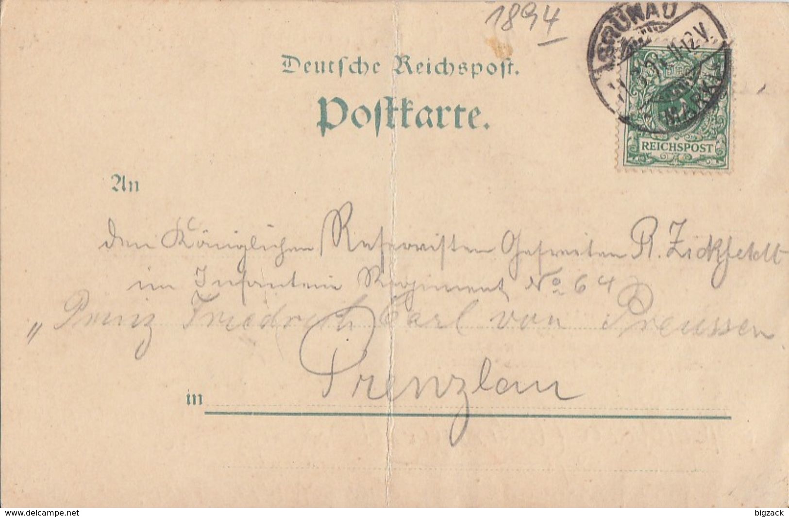 AK Ein Gruss Vom Grünen Strand Der Spree Gelaufen 11.6.1894 - Sonstige & Ohne Zuordnung