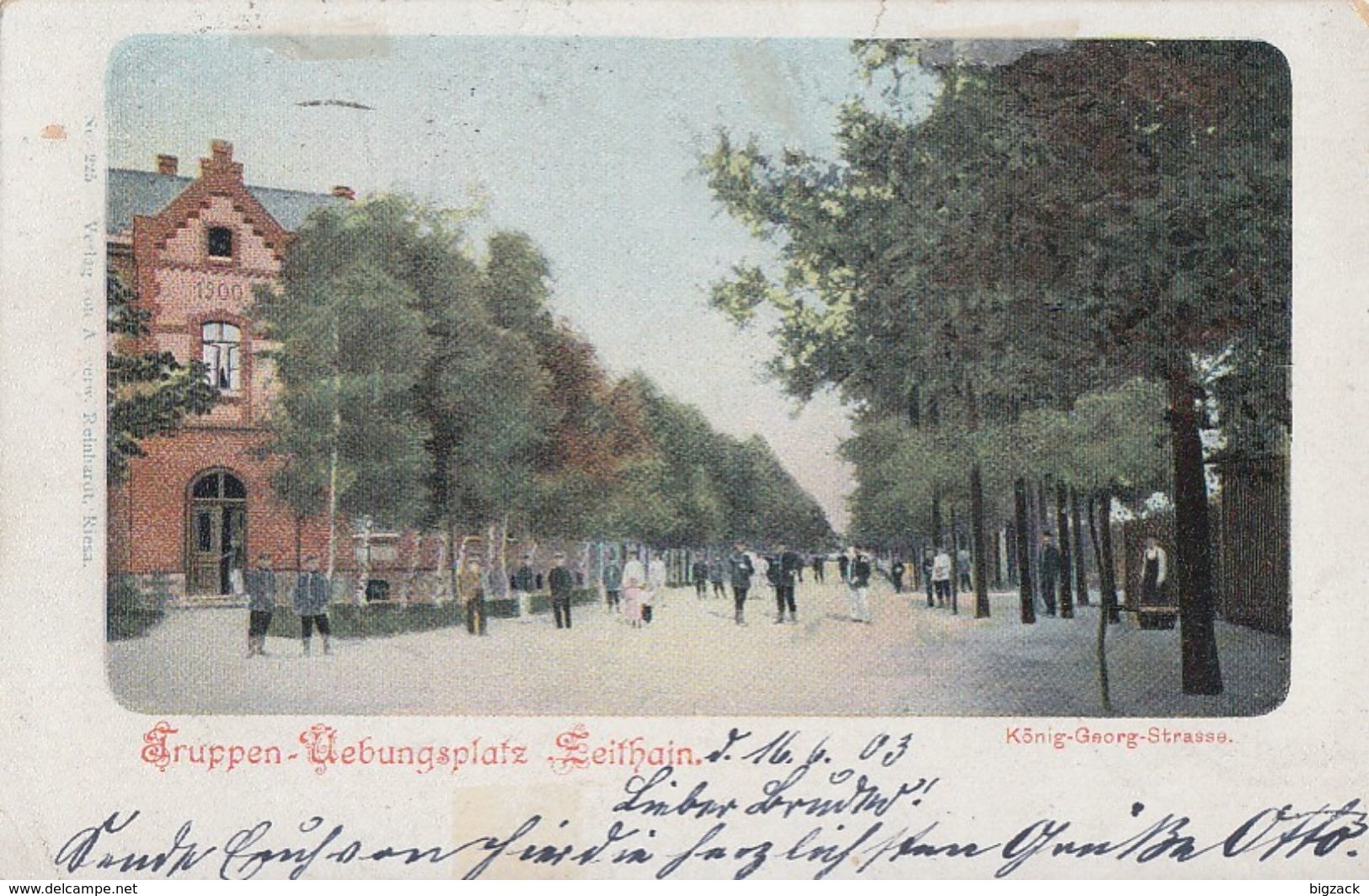 AK Truppen-Übungsplatz-Zeithain  König-Georg-Strasse Color Gelaufen 16.6.03 - Zeithain