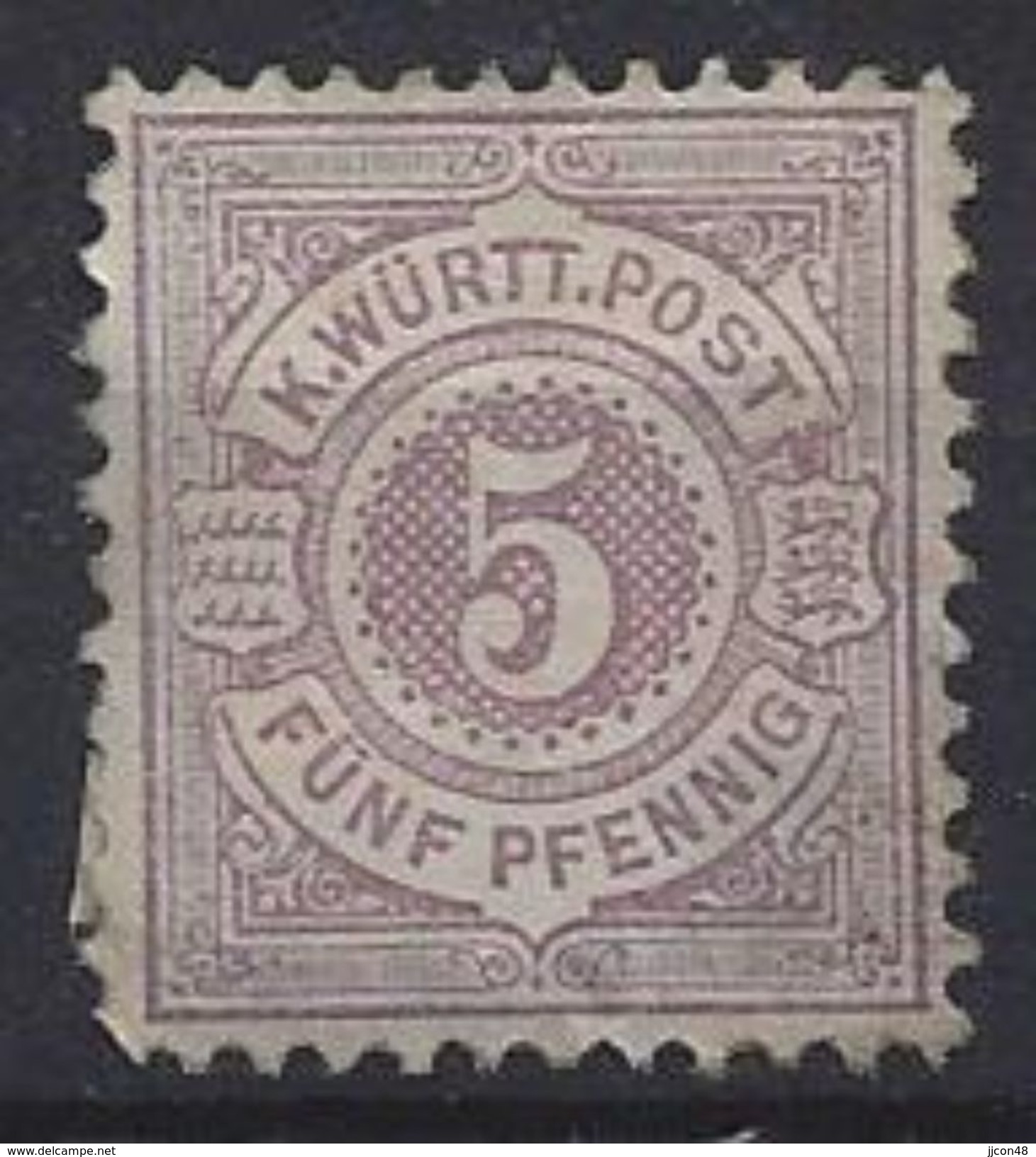 Germany (Wurttemberg) 1875 (*) MH Mi.45 - Other & Unclassified