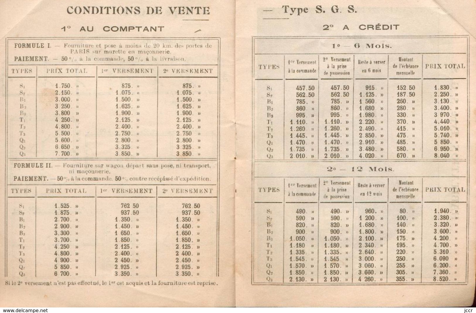 Catalogue Publicitaire - Maisons En Bois Démontables - Société Anonyme Grumes Et Sciages - Vers 1920 - Advertising