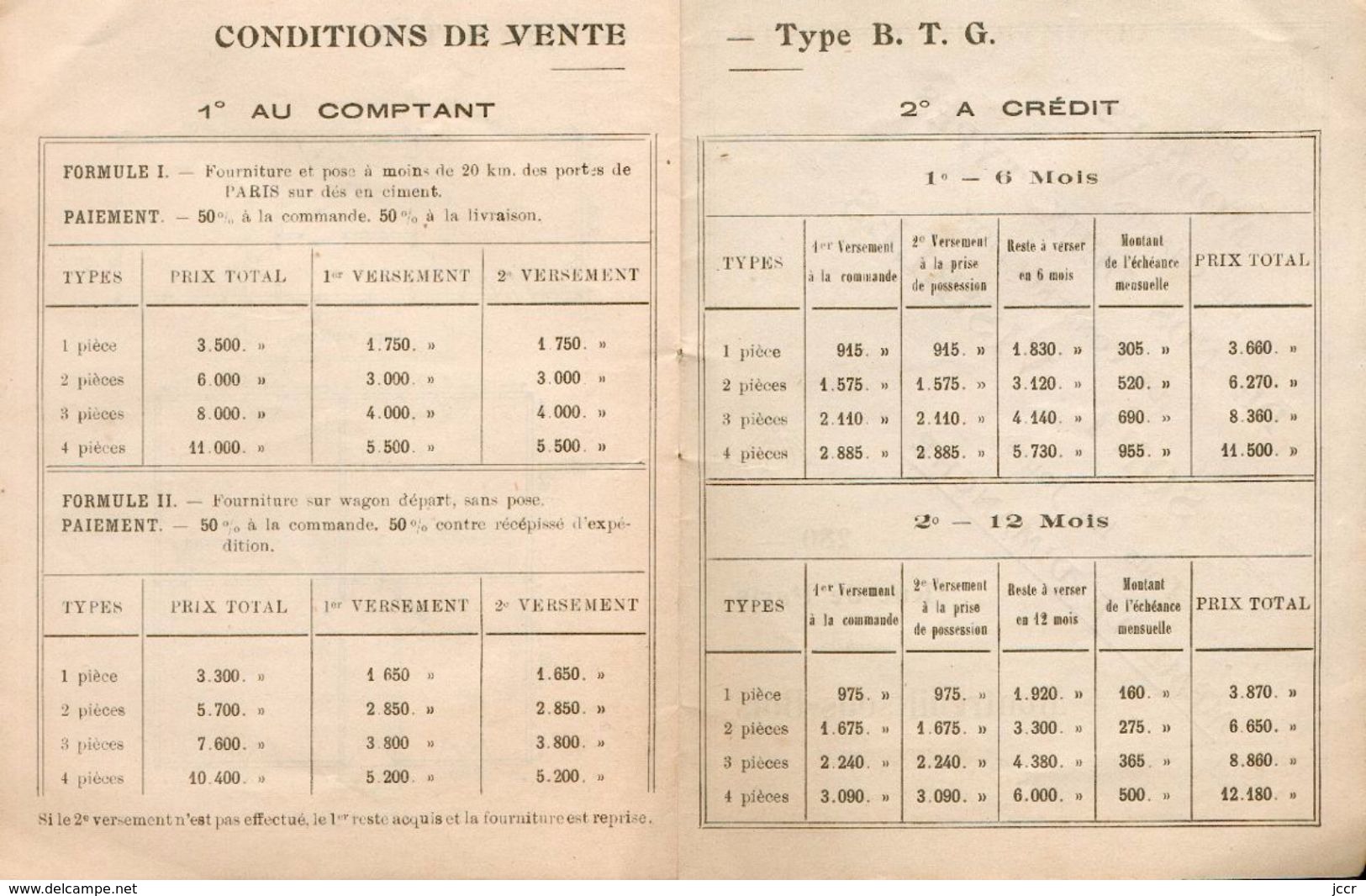 Catalogue publicitaire - Maisons en Bois démontables - Société Anonyme Grumes et Sciages - vers 1920