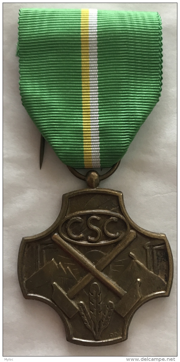 Médaille Syndicat CSC. Médaille Du Travail. Hommage Et Reconnaissance. - Professionnels / De Société