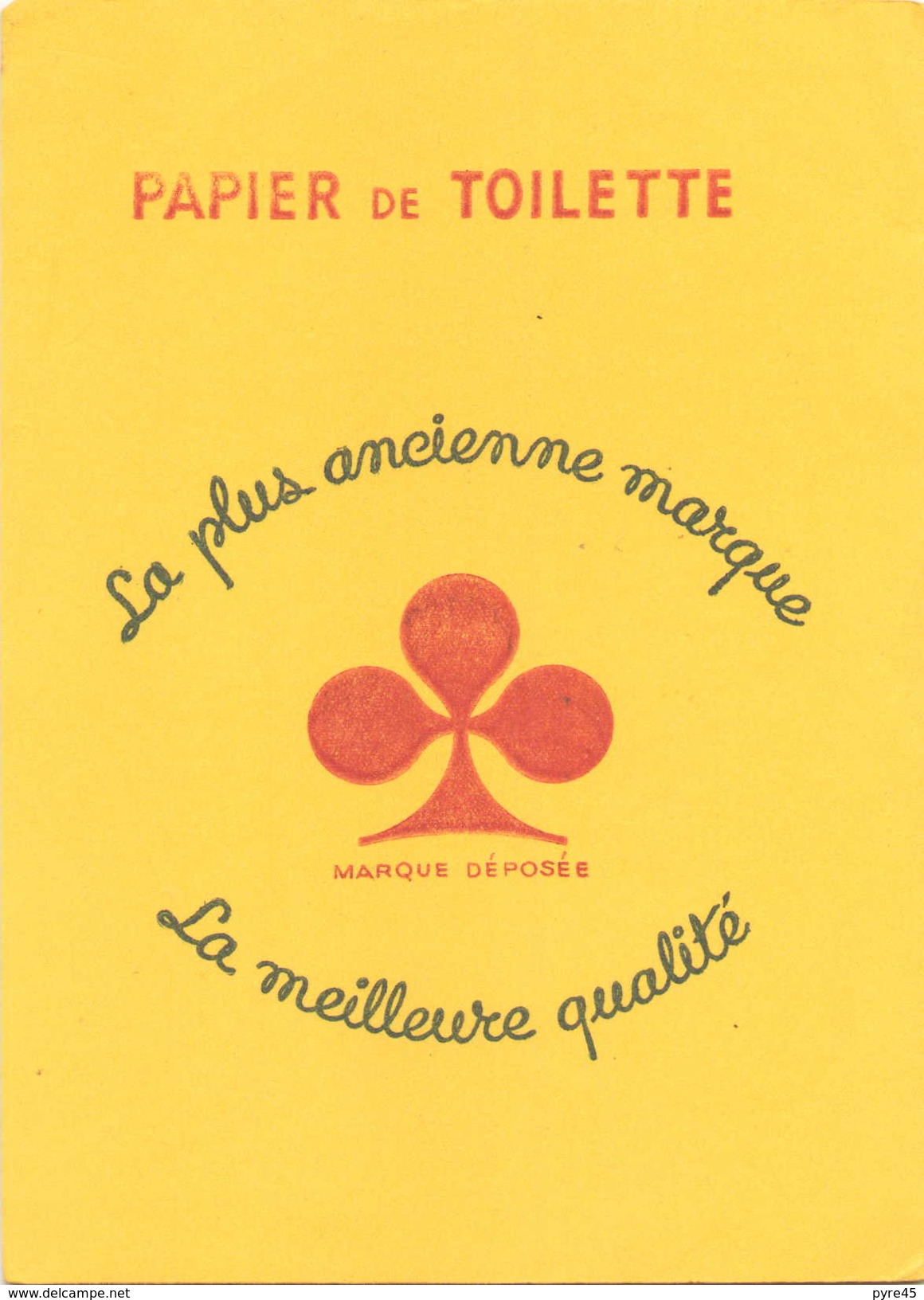 France Buvard Papier De Toilette ( Pliure ) 21,5 Cm X 15 Cm - P