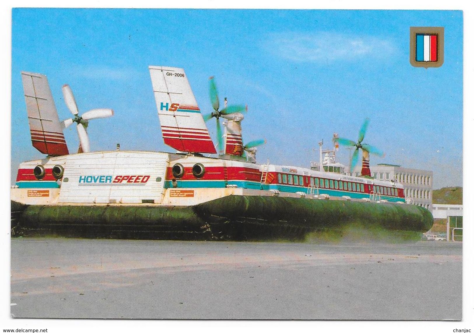 Cpm: HOVERCRAFT Géant, Service Régulier Hoverspeed Entre La France Et L'Angleterre  1986 - Aéroglisseurs