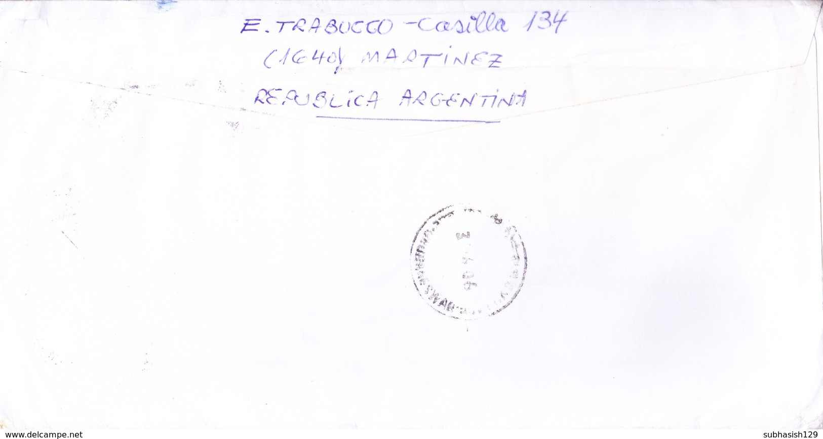 ARGENTINA REGISTERED COMMERCIAL COVER 2006 - BOOKED FORM MATINEZ FOR INDIA - Covers & Documents