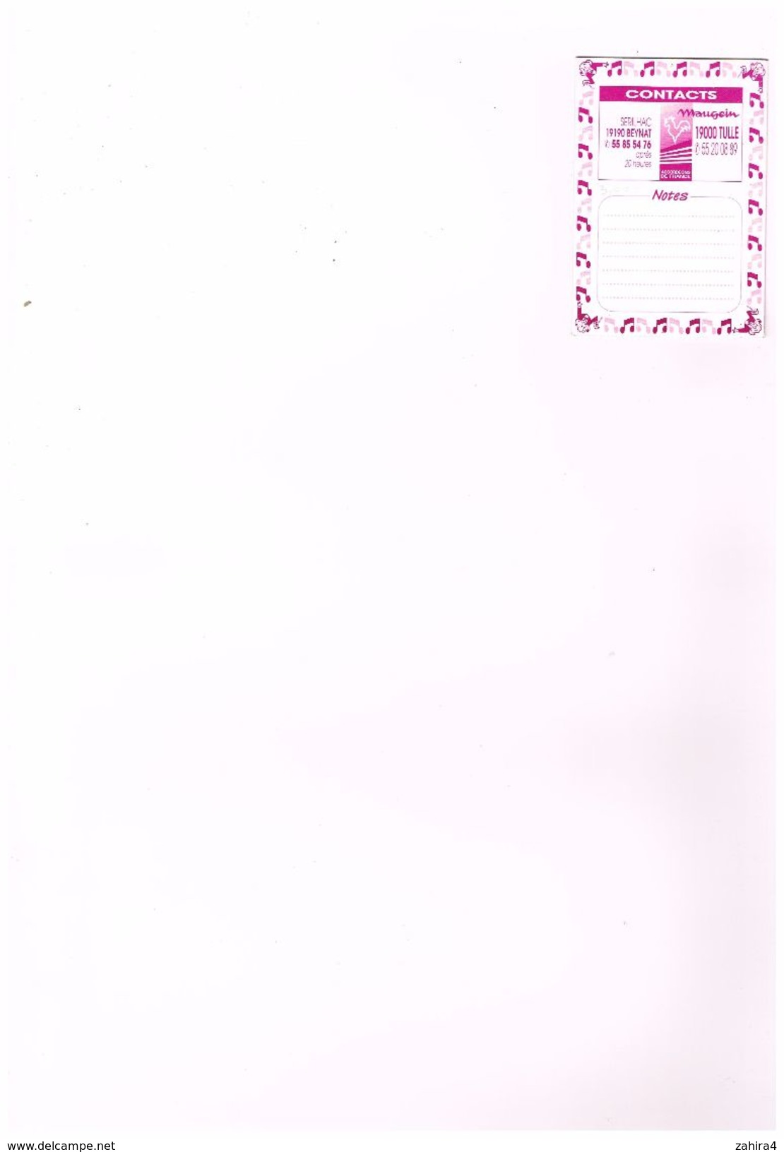 Calendrier Carte De Visite à 3 Volets 1996 - Accordéon Jean-Claude Labouchet Et Son Orchestre Maugein Beynat  Tulle 19 - Formato Piccolo : 1991-00