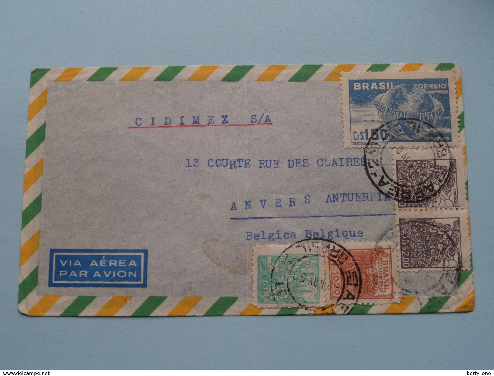 Brasil > AnversBelgica ( Zie/voir Foto´s Voor/pour Détails ) Anno 1950 !! - Poste Aérienne