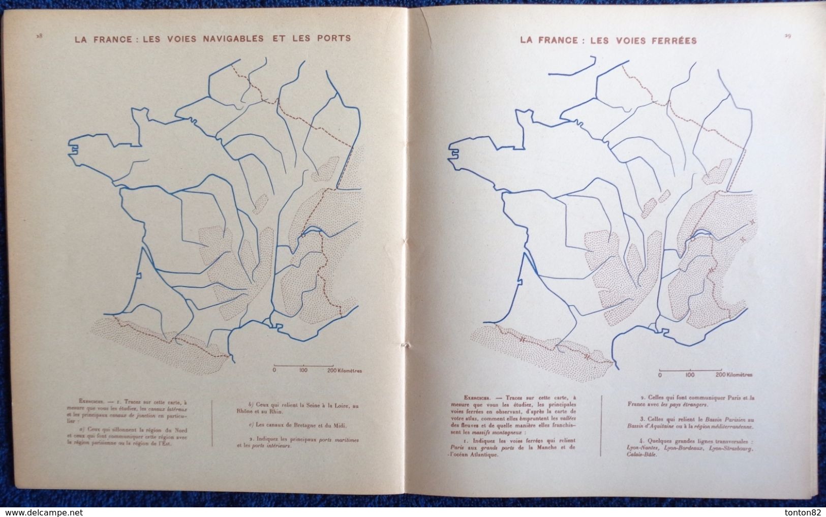 Antonin Fraysse - Cahier De Cartographie - FRANCE Et FRANCE D' OUTRE-MER - Librairie Armand Colin - ( 1954 ) . - Fichas Didácticas