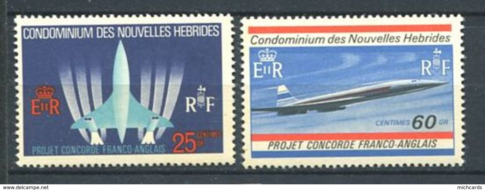 206 NOUVELLES HEBRIDES 1968 - Yvert 276/77 - Concorde - Neuf ** (MNH) Sans Trace De Charniere - Ongebruikt