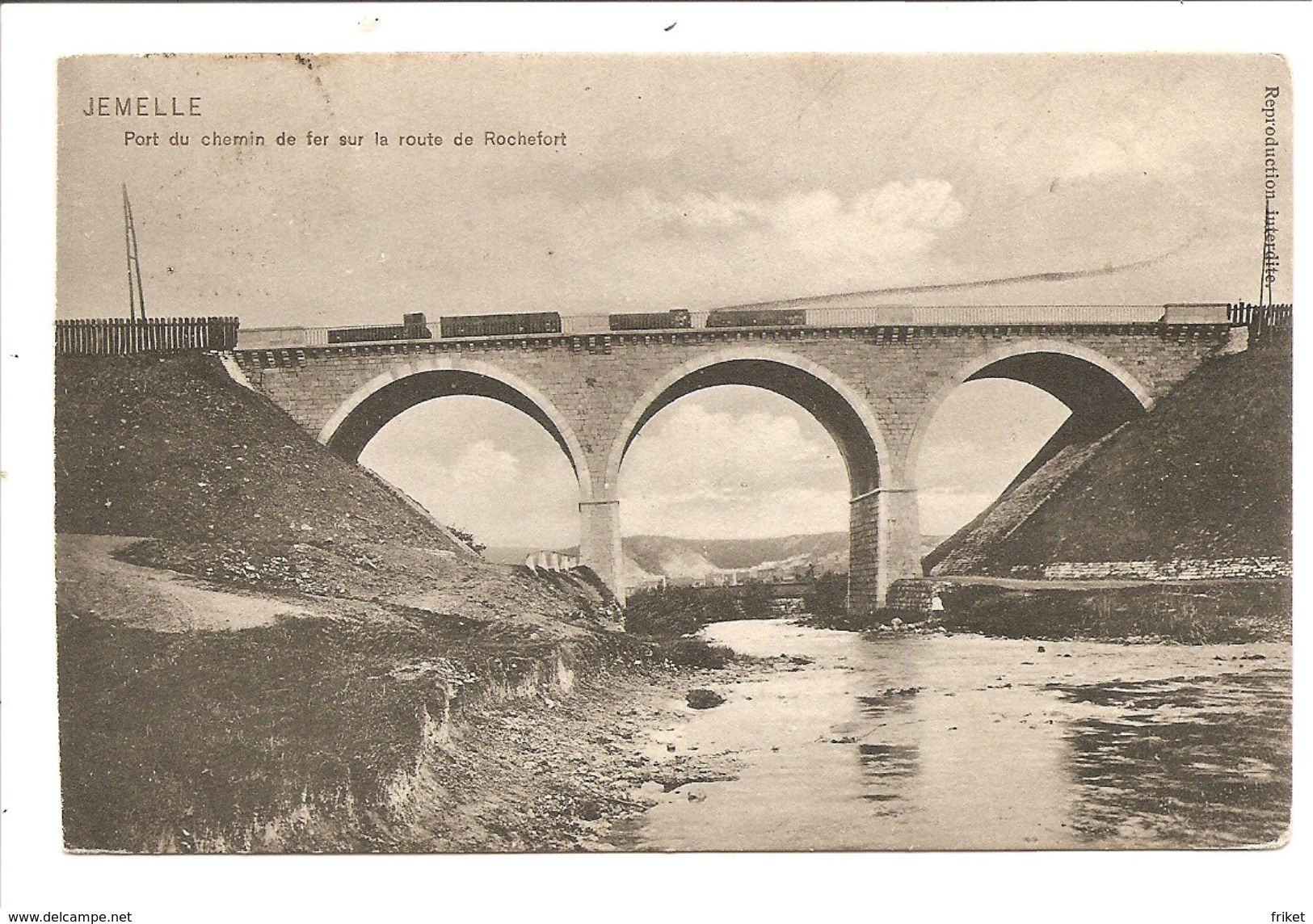 - 425 -  JEMELLE   Pont Du Chemin De Fer Sur La Route De Rochefort                Train   !!!!!!!! - Rochefort