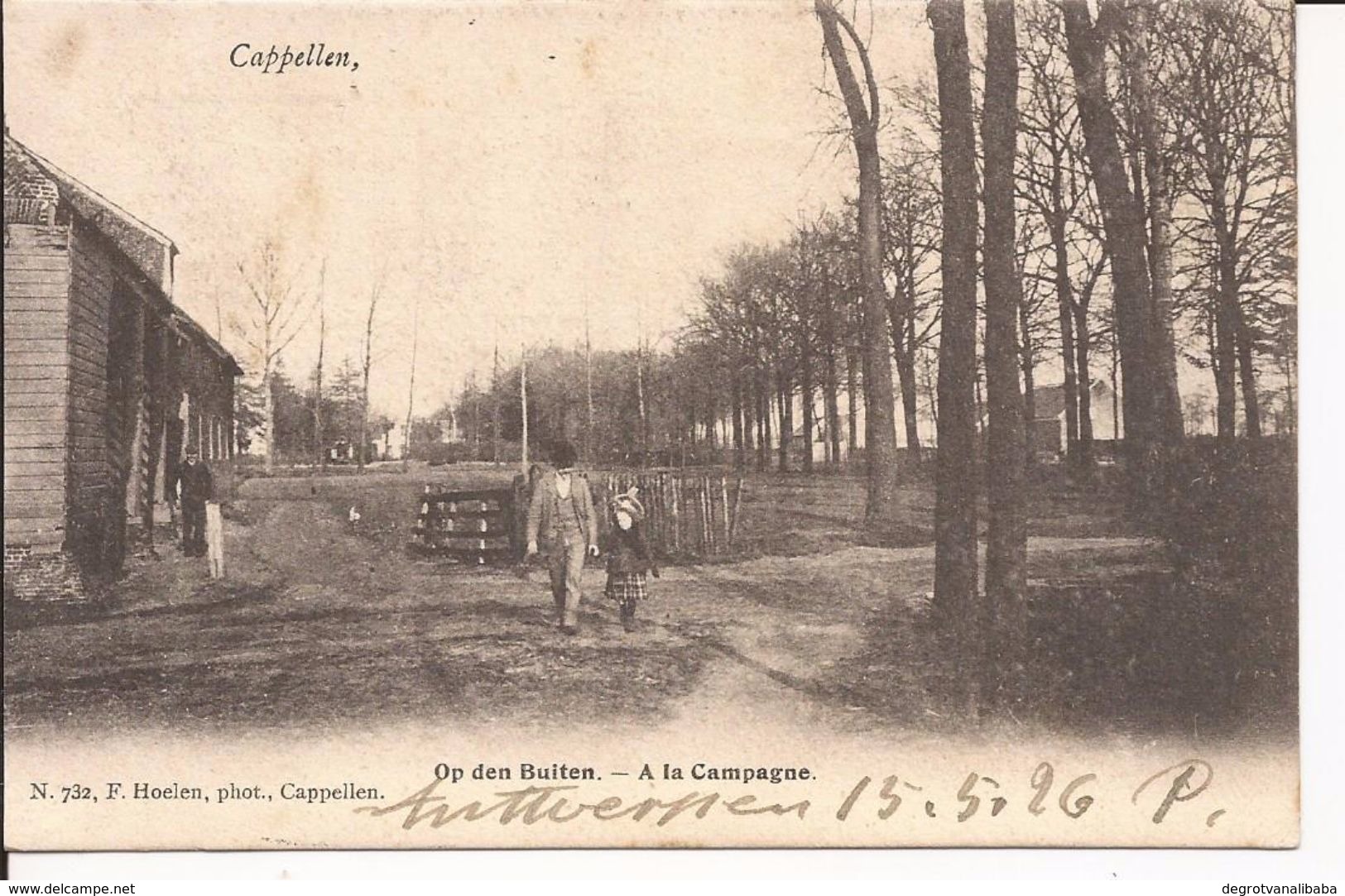Cappellen: Op Den Buiten -  Vroege Kaart Collectie F. Hoelen (nummer 732) - Kapellen