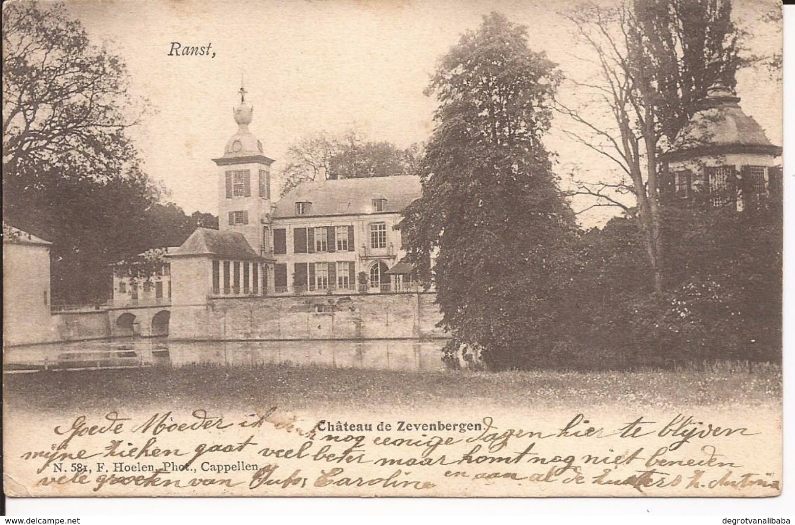 RANST: Château De Zevenbergen  -   Vroege Kaart Collectie F. Hoelen (nummer 581) - Ranst