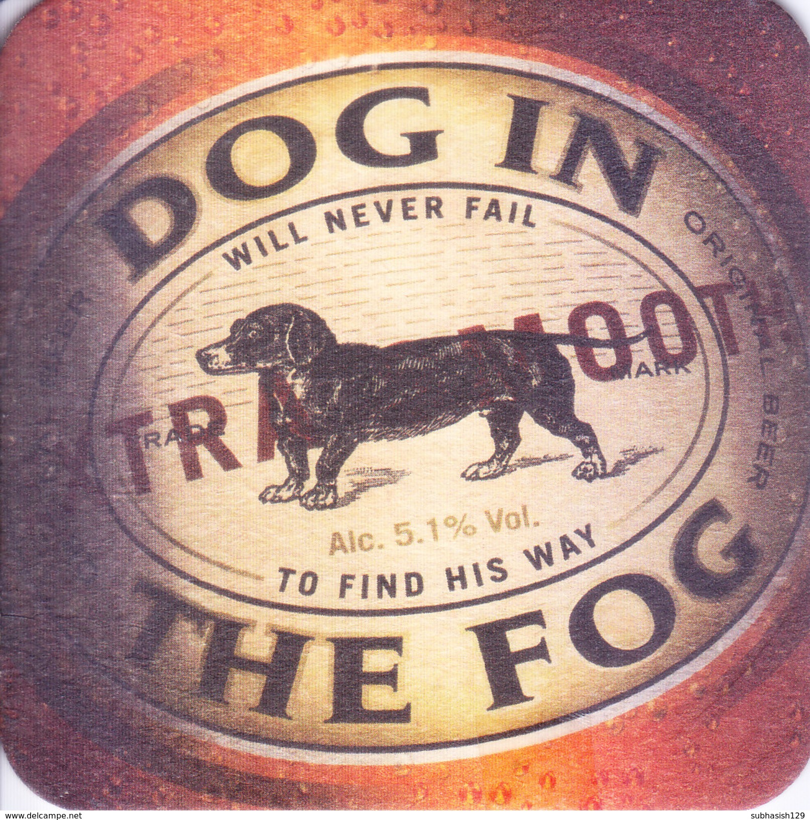 COASTER - PREPARED BY HARD CARD BOARD - DOG IN THE FOG - Other & Unclassified