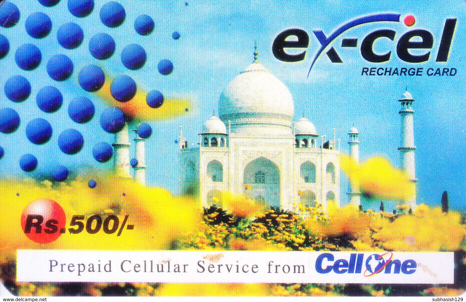 MOBILE / TELEPHONE CARD, INDIA - BSNL, EXCEL, RS. 500 RECHARGE CARD - Other & Unclassified